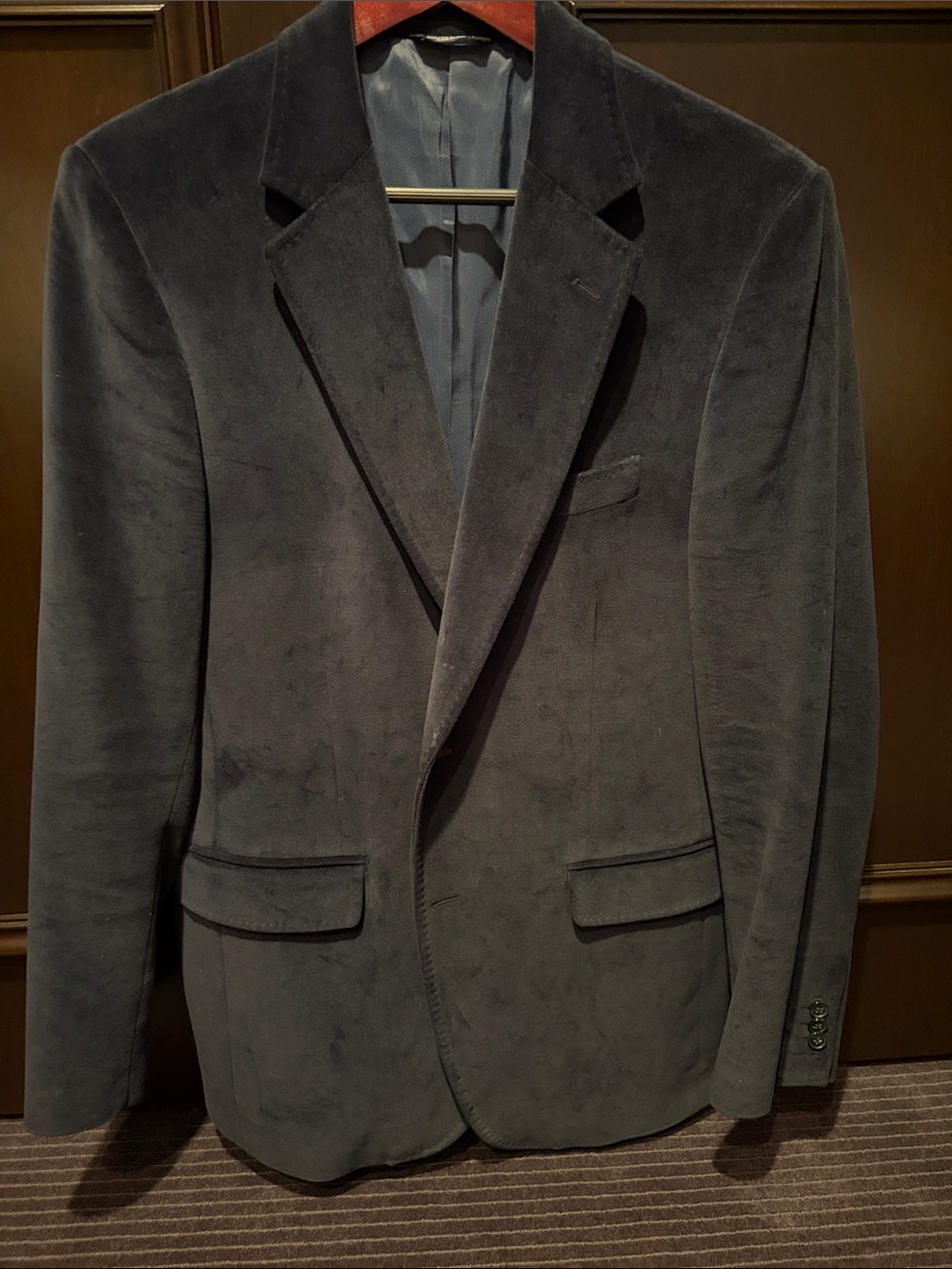 Dolce & gabbana men’s Dark navy Velvet Blazer - Classic Single-Breasted